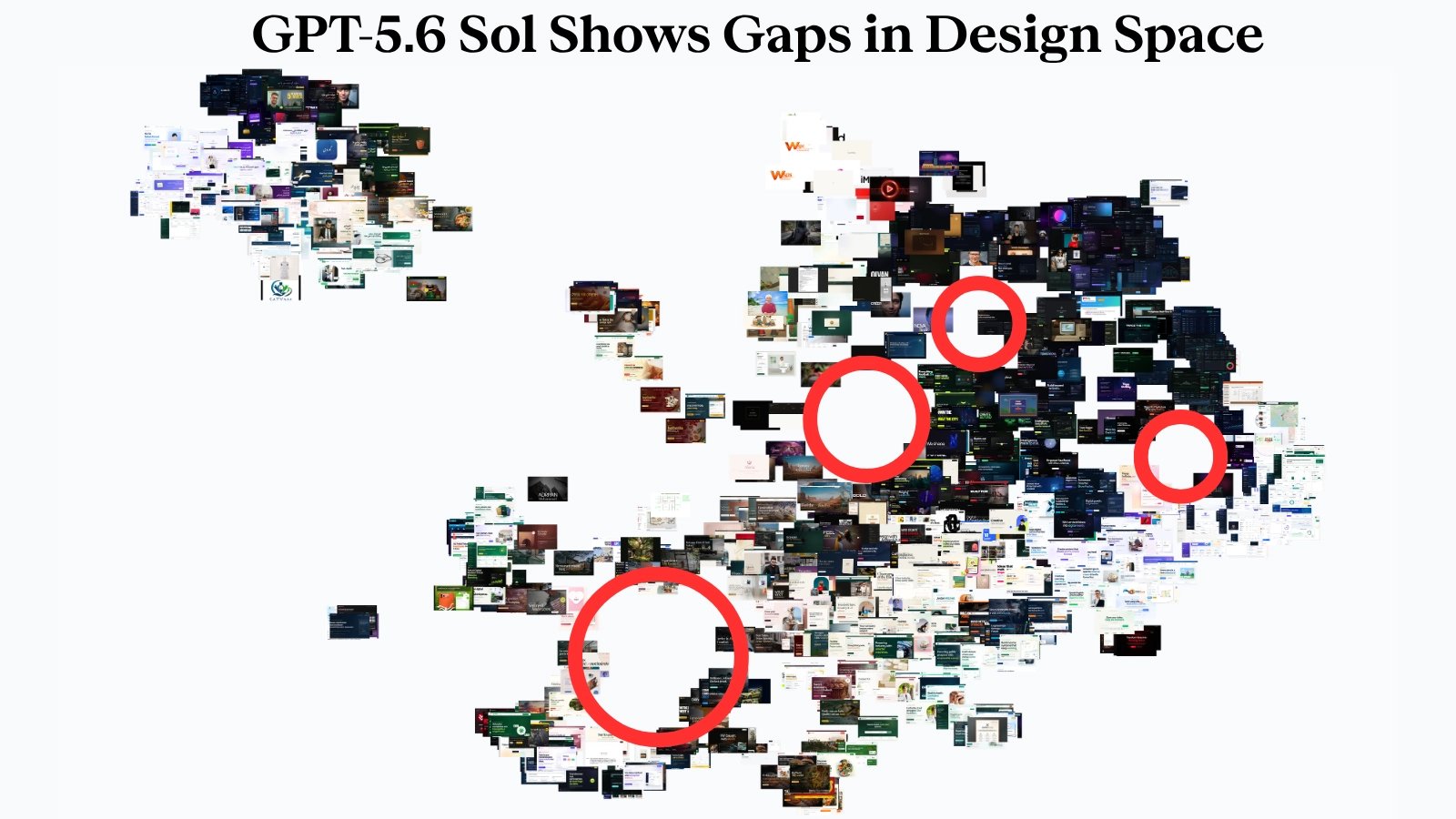 GPT-5.6 Sol UMAP projection with holes