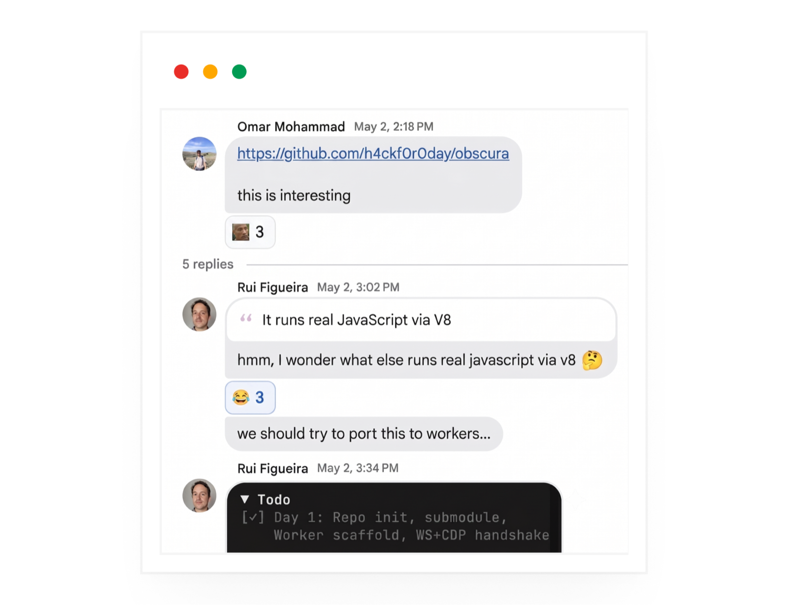 obscura 项目页面截图，标注它是一个用 Rust 写的、面向 AI 自动化的无头引擎