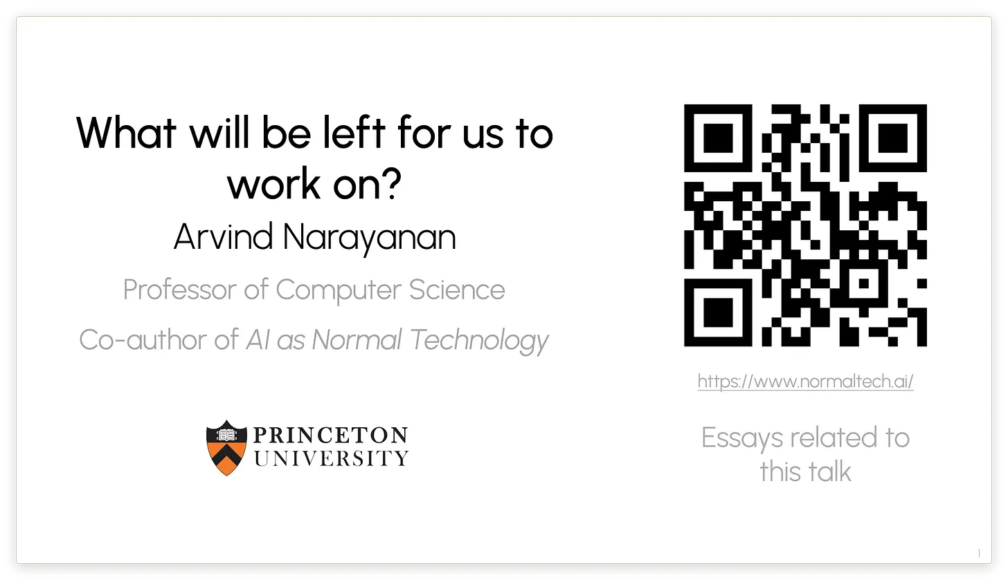 What will be left for us to work on?