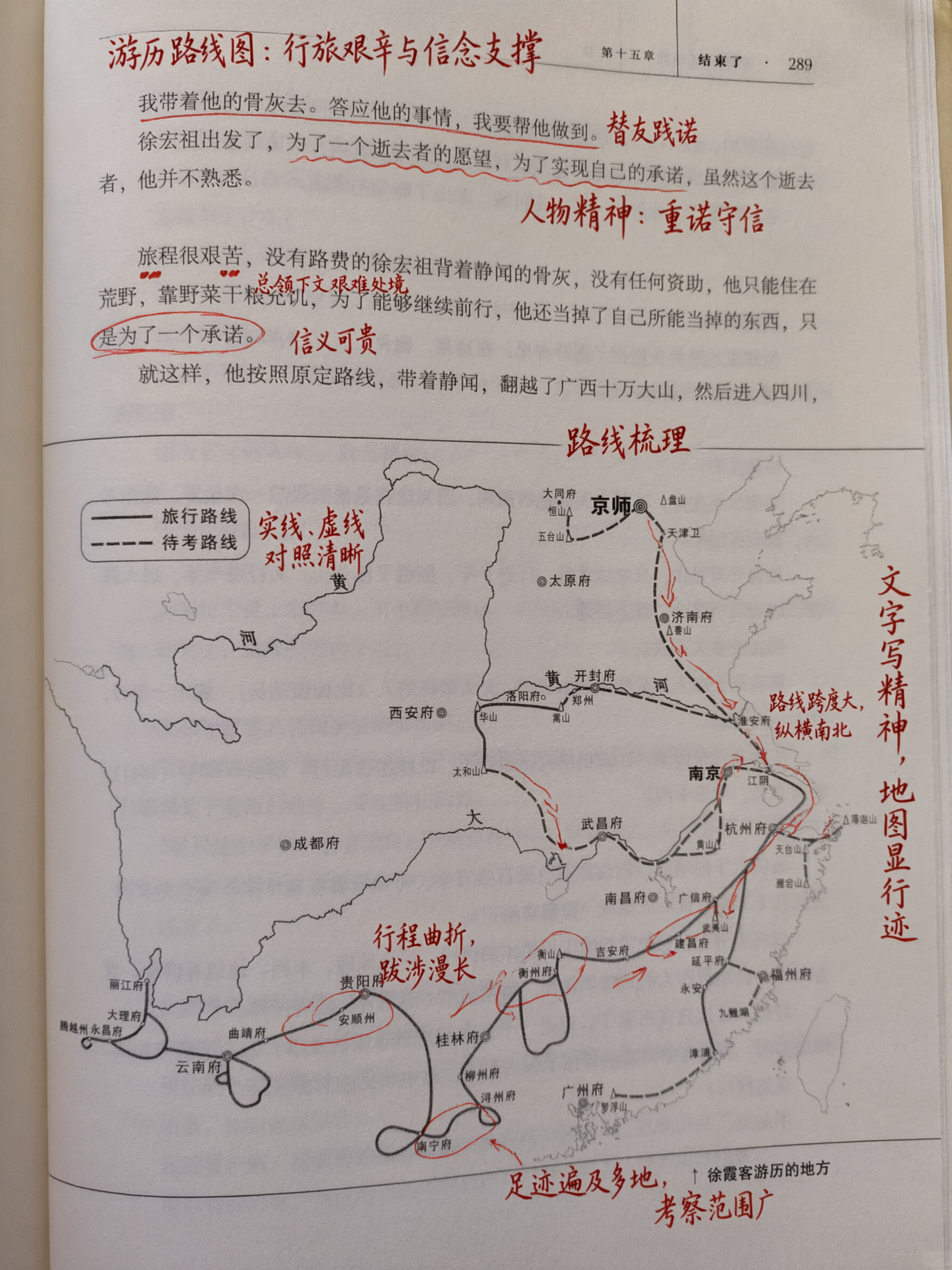 加了红笔批注的同一页