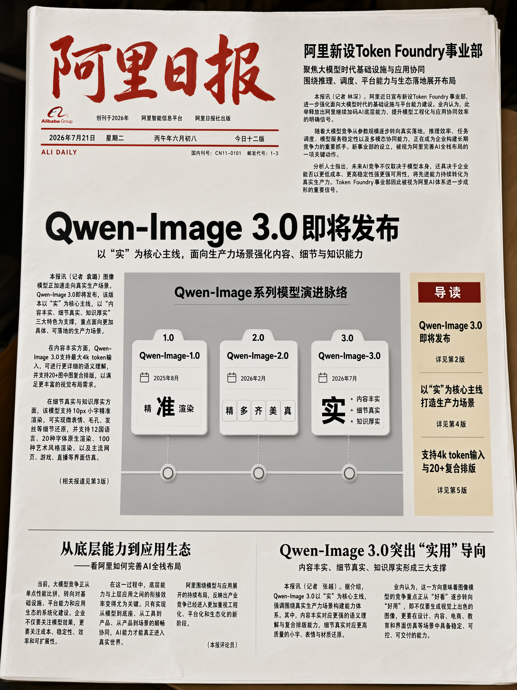 生成的报纸头版