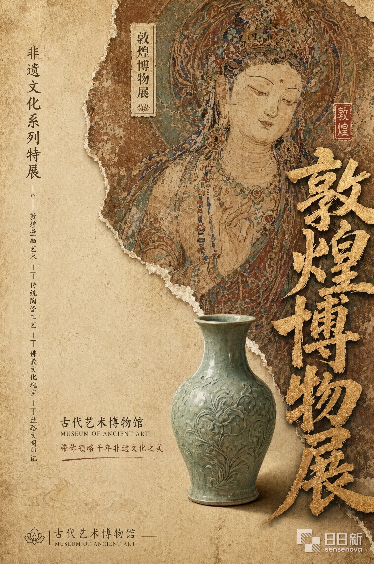 敦煌博物馆非遗文化特展海报